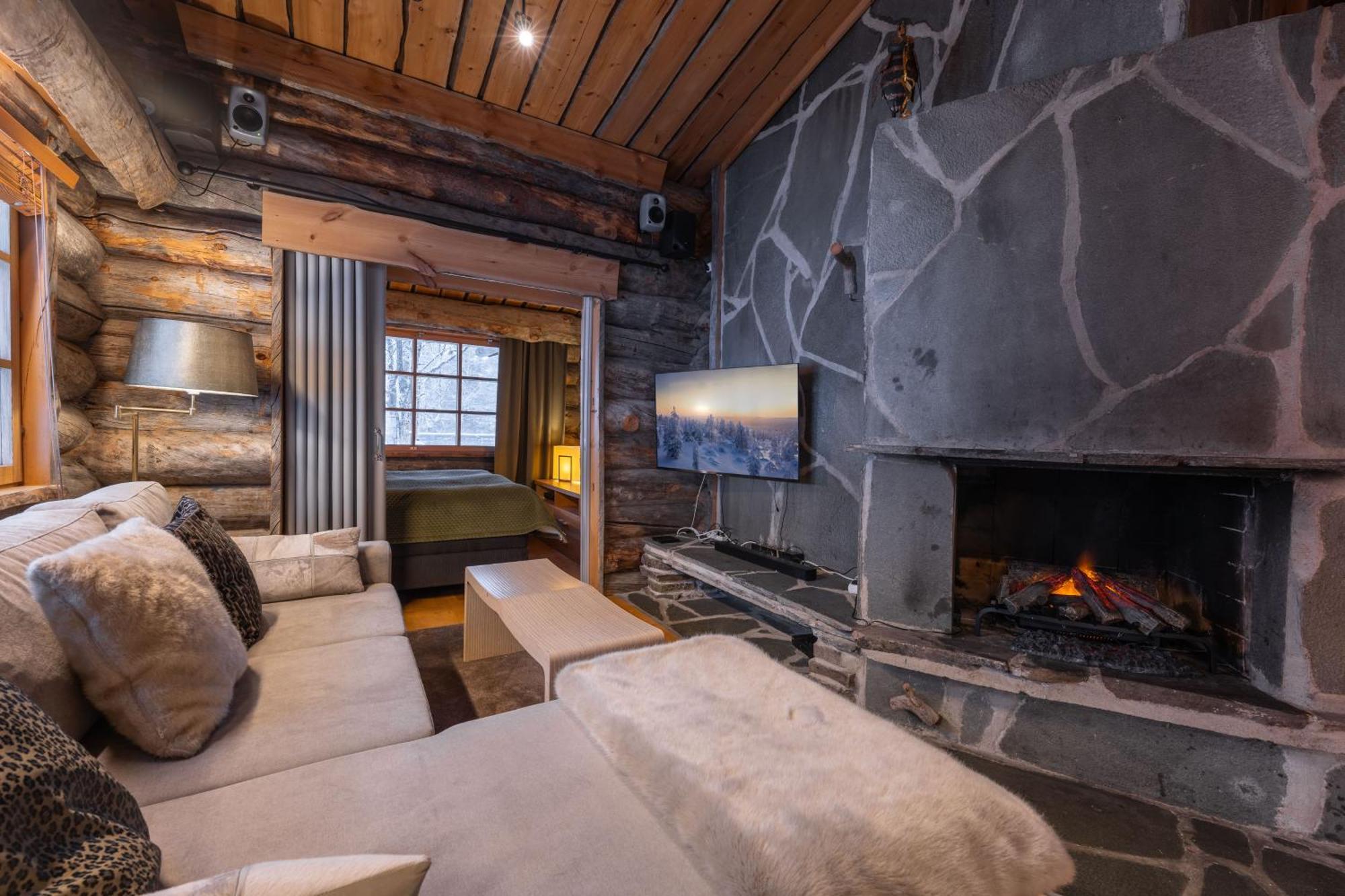 Kuukkeli Log Houses Teerenpesae - Premium Suite A48 萨利色尔卡 外观 照片